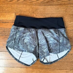 lululemon athletica Black and light blue and green Athletic Shorts size 4